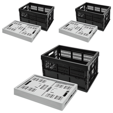 LIVING SMILE 折疊箱, 灰色, 60L, 3個