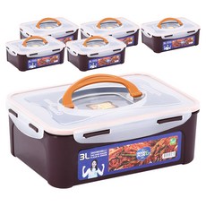 Living Sunday 手提式泡菜密封保鮮盒, 3L, 6個