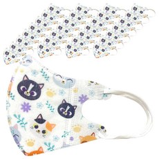 러블리앙즈 유아용 더예쁜 3겹 입체 프리미엄 마스크 초소형, 10개입, L4 고양이, 3개