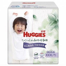HUGGIES 好奇 小森林好動褲/尿布 17kg以上, 3XL, 24片