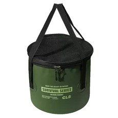 韓國 CLS NOBANA 加厚摺疊水桶/曬物籃 22L, 軍綠色, 1個