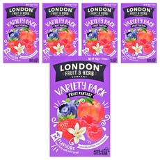 LONDON F&H 芙賀茶 Fruit fantasy水果草本茶茶包 4種口味 各5包組, 2g, 20包, 5盒