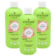 ATTITUDE 艾特優 兒童泡泡浴 3歲以上 西瓜+椰香, 473ml, 3瓶