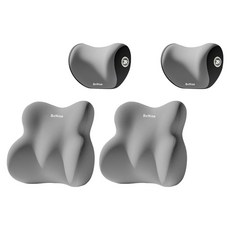 Ez2mk 車用記憶棉頸枕腰枕組 MS-420, 灰色, 2套