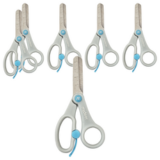 mideer 兒童多功能省力剪刀 MD-3319 3歲以上, 湖水藍, 6支