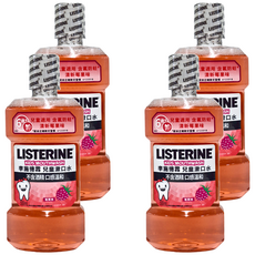 LISTERINE 李施德霖 兒童漱口水, 含氟防蛀 清新莓果味, 500ml, 4瓶