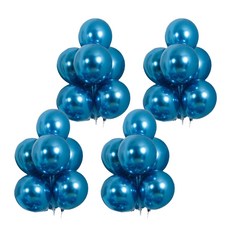 金屬乳膠氣球 12吋, 藍色, 32個