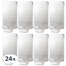 SEVENFREE 不銹鋼304自黏方形掛鉤衣架, 單色, 24個