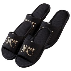 EVER HOUSE 彩色字母基本款室內拖鞋, 2個, 黑色