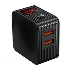 HONG JIN 宏晉 自動斷電安全手機充電器, 黑色, 1個