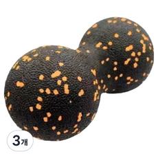 쏙쏙채움 시원한 마사지볼 스몰 땅콩볼 16 x 8 cm, 3개, 오렌지 무늬