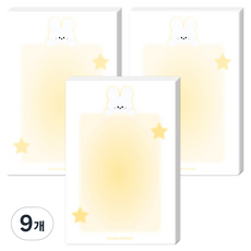 도나와친구들 몽글몽글 빼꼼 떡메모지, 순면이, 9개, 100매