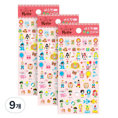 Petit 童話第1彈精美貼紙, 混合顏色, 9個