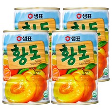 샘표 황도 통조림, 400g, 4개