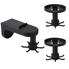 OON 多功能旋轉炊具架本體+吊架2p, 黑色的, 1套