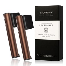 GIOVANNY 파워스틱 차량용 방향제 케이스 2p + 리필 5g 4p, 시즐 브라운 ( 블랙체리 ), 1세트