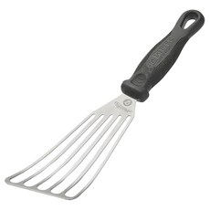 de Buyer 畢耶 FKO碳纖握柄系列 不鏽鋼彈性簍空鏟 31cm, 黑色, 1支