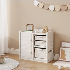 lilikoko 哩哩摳摳 B2 號收納櫃 組合一, 3層, 玉蓮白