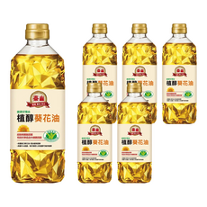 泰山 健康好理由 植醇葵花油 簡易掀蓋設計 單手倒油, 600ml, 6瓶