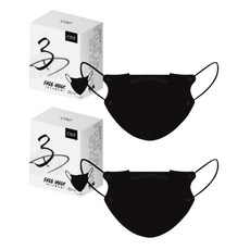 CSD 中衛 成人3D立體口罩, 酷黑, 30片, 2盒