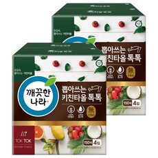 KLEANNARA 抽取式廚房紙巾 150枚 尺寸215mm x 215mm, 4盒, 2組