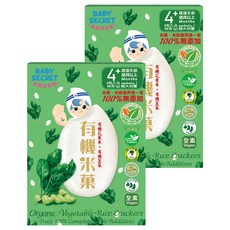 BABY SECRET 寶寶的秘密 有機米菓 6包組 4個月以上 100%無添加, 菠菜, 36g, 2盒