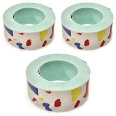 KING JIM TEPRA LITE 熱感式標籤薄膜自黏膠帶 POKETO, 多樣顏色圖案 4米長, 經典色塊, 3捲