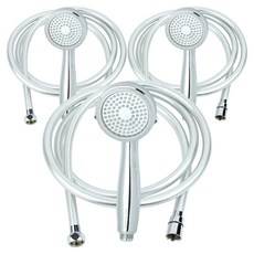 Jb JEIL BATH 防滴水節水蓮蓬頭+PVC淋浴管1.5m組, 3組, 銀色