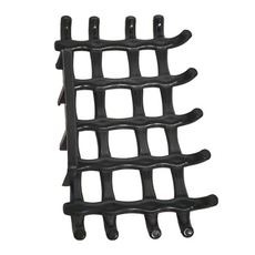 OMORY 藤編造型無痕壁掛瀝水肥皂架, 防水免釘, 自帶壁貼, 黑色, 1組