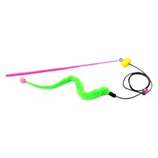 療癒時光 彈力玩樂蛇形逗貓棒 NH-0107, 隨機發貨, 3個