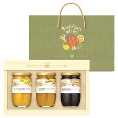복음자리 차28호 선물세트 + 쇼핑백, 유자차 480g + 배도라지차 470g + 생강차 470g + 쇼핑백, 1세트