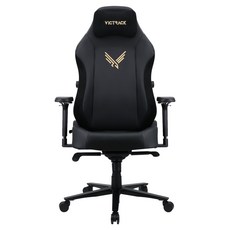 빅트랙 마그네틱 헤드 고급형 가죽 게이밍 의자 PGC-01, 블랙+골드