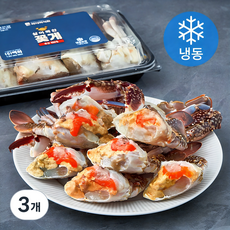 바다미식회 살이꽉찬 국내산 알배기 손질꽃게 2절 (냉동), 500g, 3개