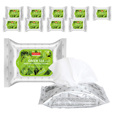 PUREDERM 綠茶卸妝濕巾, 30枚入, 10個