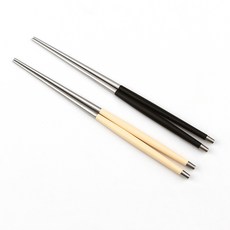 Bogen 韓國製造 Le Bien 緞面餐具筷子 2雙組, 1套, 黑色, 米色, 筷子 2p