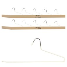 鵝型褲架正向35cm 5入, 奶油色, 2組
