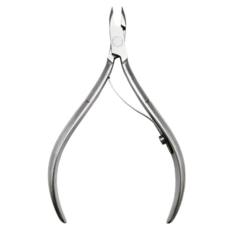 SUNDEN 高光單簧專業甘皮鉗, 3mm/5mm口徑, 專業美甲師必備款, 金屬微霧光不鏽鋼構造, 極鋒利耐用度滿分, 軟皮套輕鬆收納衛生乾淨, 銀色, 1個