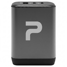 POLYWELL 寶利威爾 65W三孔PD快充頭 雙C+USB充電器 GaN氮化鎵 BSMI PW15-T05-A103, 黑色, 1個