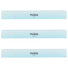 sun-star mitte透明直尺 15cm, 晨露, 3支