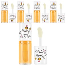 어퓨 허니앤밀크 립 오일 립밤, 밀크향, 5g, 5개