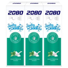 2080 퓨어치약 클린민트향, 120g, 3개