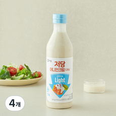 백설 저당 칼로리다운 어니언크림 드레싱 연어소스, 550g, 4개