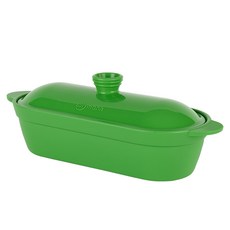 sillymann Newtro Collection鉑金矽膠橢圓形蒸鍋 WSK7222, 青椒綠, 1入