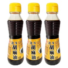 北斗馨油 胡麻油，精選黑芝麻子，香氣濃郁，適用於熱炒料理或調理進補食品, 125ml, 3瓶
