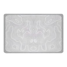 矽藻泥吸水桌墊 吸水PU材質 橡膠防滑底, 40 x 30cm, 灰白石紋, 2個