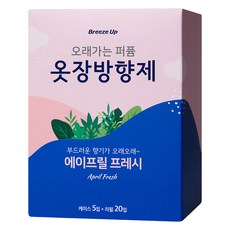 Breeze Up 持久香氛衣櫃芳香劑 正裝5入 + 補充包20入, 1套, 四月清新, 40ml