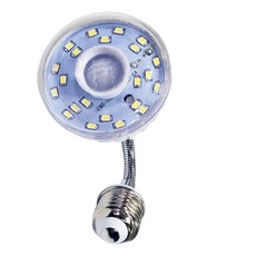 明沛 2W LED紅外線感應燈 E27彎管 黃光 自動感應 節能省電, 1個