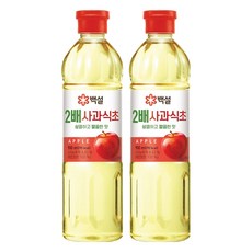 백설 2배 사과식초, 900ml, 2개
