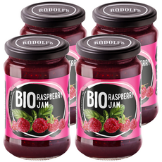 RUDOLFS 유기농 라즈베리잼, 400g, 4개