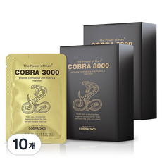 男士力量 眼鏡蛇 3000 便攜式水溶性按摩凝膠 10入, 30g, 10個